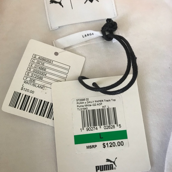 Puma x Daily Paper Track Jacket Large Speckled NWT - Picture 4 of 8